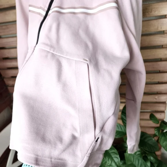 NIKE Size Small Windrunner Tech fleece full zip pale muted pink hoodie - Picture 7 of 11